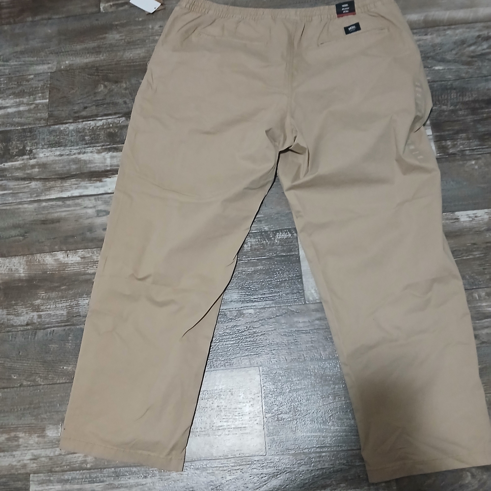 Men's Beige Casual Stretch Pants  Unbranded
